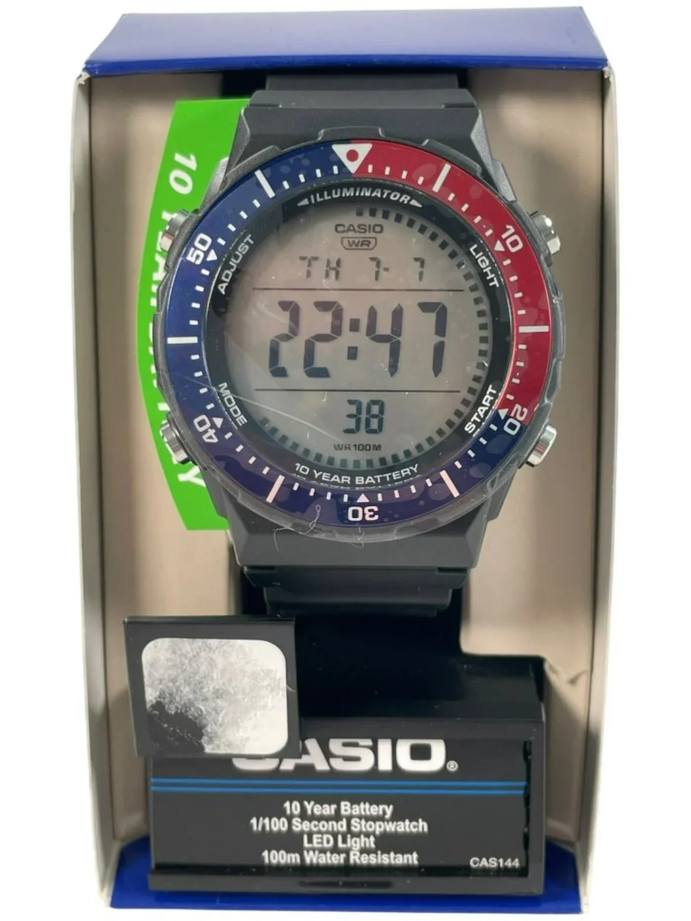 Casio AE1700H Digital Watch 100M Water Resistant 10-Year Battery Stopwatch NEW